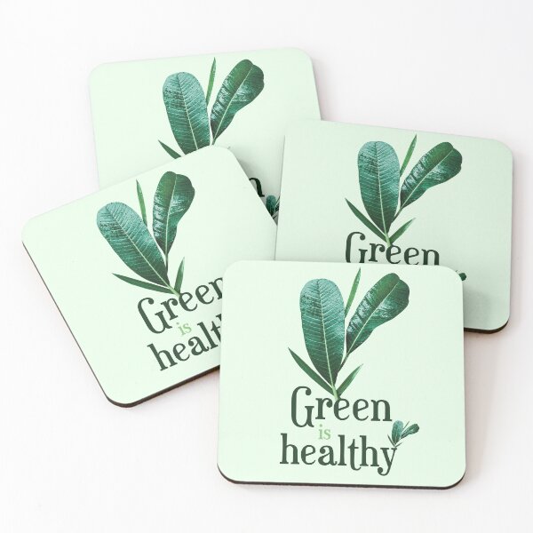 Item preview, Green is Healthy – Nature and Wellness Art designed and sold by Ar Limited Drops.
