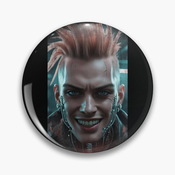 Item preview, Punk biohackeado con mohawk e implantes 8 designed and sold by Neon G.