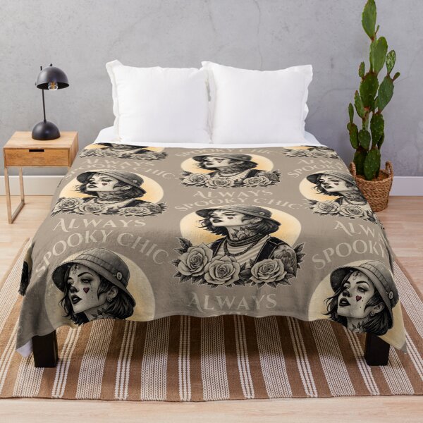 Item preview, Chicana Clown Portrait Framed by Roses and Background Circle designed and sold by SplashTastic.