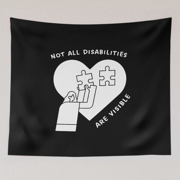 Item preview,  Not all disabilities are visible. black & white designed and sold by Shanyacreates.