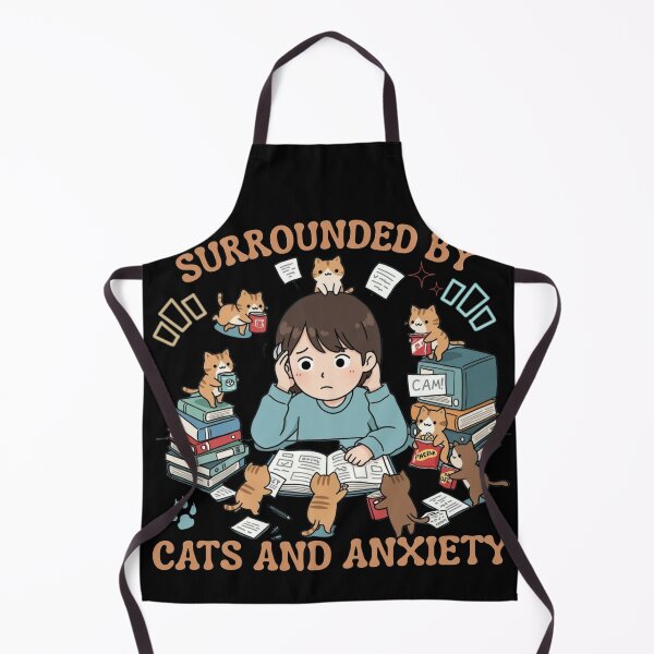 Item preview, Anxious but Surrounded by Cats :Cute Funny Cat Lover Anxiety Design designed and sold by AlienTechs.