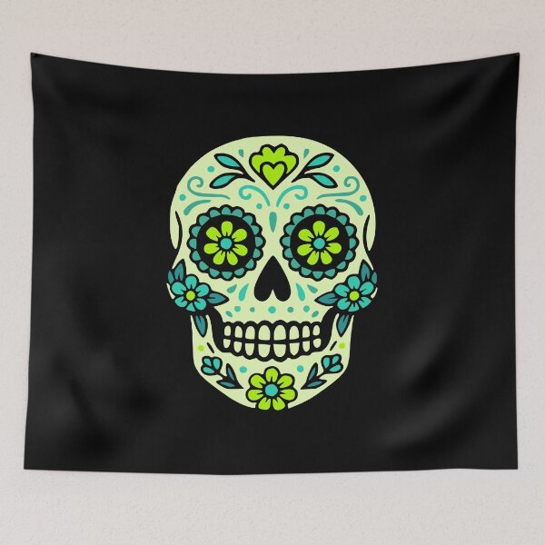 Item preview, Traditional Mexican skull illustration designed and sold by nkhookysun.