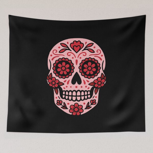 Item preview, Traditional Mexican skull illustration designed and sold by nkhookysun.