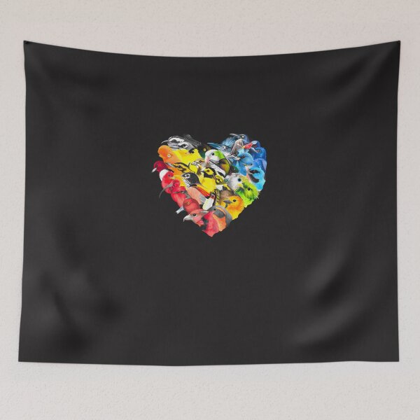 Item preview, Aclu Fundraiser Rainbow Bird Heart (1) designed and sold by yagsygnami.