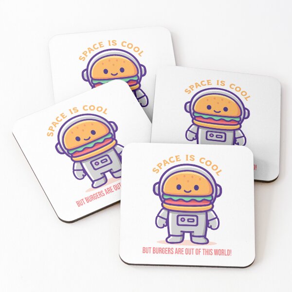 Item preview, Cosmic Burger Astronaut – Funny Space Food Mascot Cartoon designed and sold by TrilogyMerch.