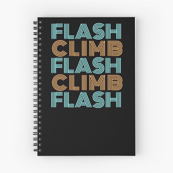Item preview, Flash climb curvy retro lettering dark climbing T-shirt designed and sold by Bouldershop.