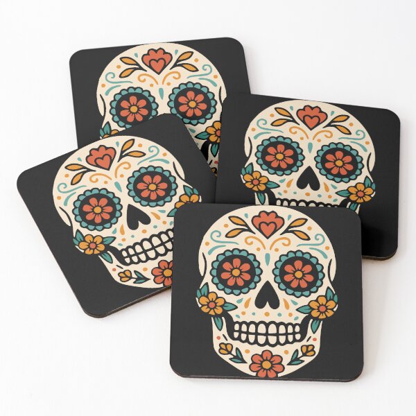 Item preview, Traditional Mexican skull illustration designed and sold by nkhookysun.