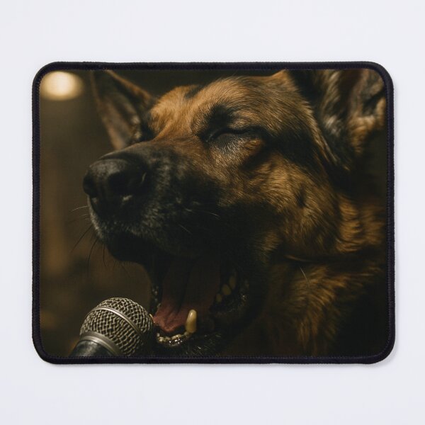 Item preview, German Shepherd Singing with Garage Band Intensity designed and sold by Flying Doggo.