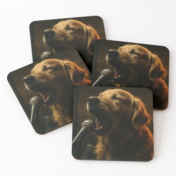 Item preview, Golden Retriever Singing in Cinematic Garage Band Scene designed and sold by Flying Doggo.