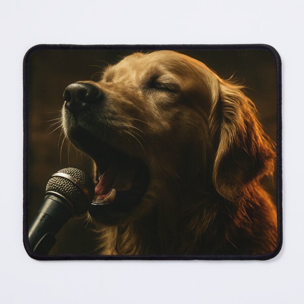 Item preview, Golden Retriever Singing in Cinematic Garage Band Scene designed and sold by Flying Doggo.