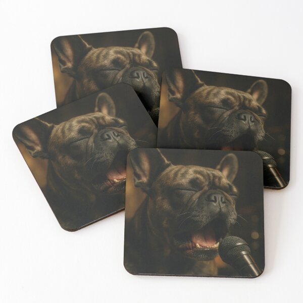 Item preview, French Bulldog Singing with Raw Garage Band Emotion designed and sold by Flying Doggo.