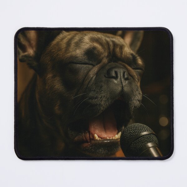 Item preview, French Bulldog Singing with Raw Garage Band Emotion designed and sold by Flying Doggo.