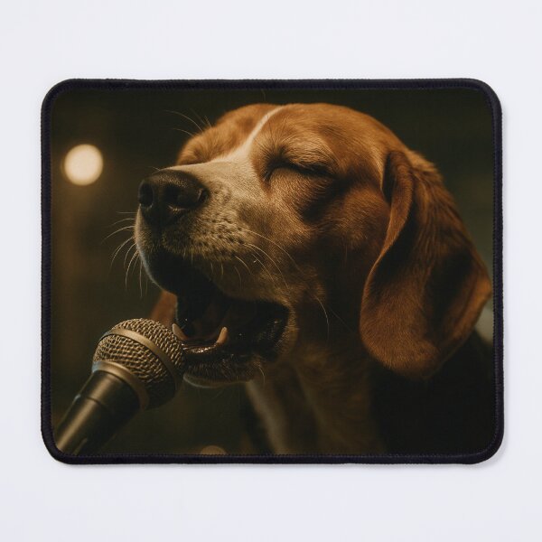 Item preview, Beagle Singing with Soulful Garage Band Emotion designed and sold by Flying Doggo.