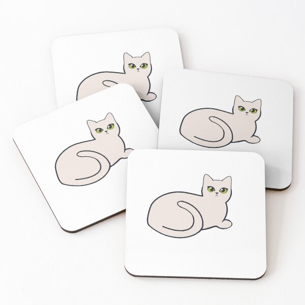 Item preview, White Kitty with Green Eyes designed and sold by madtella.