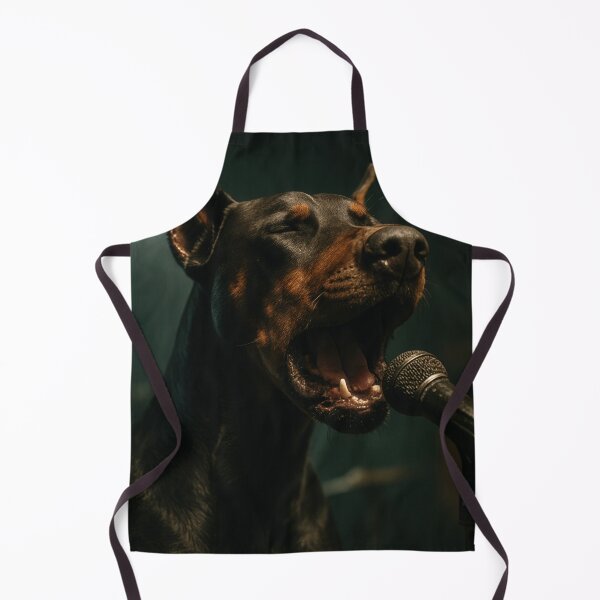 Item preview, Doberman Singing with Raw Garage Band Emotion designed and sold by Flying Doggo.