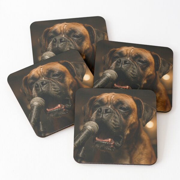 Item preview, Boxer Singing in Dramatic Garage Band Moment designed and sold by Flying Doggo.