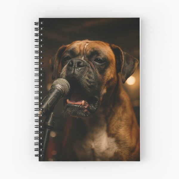 Item preview, Boxeador cantando en un dramático momento con una banda de garaje designed and sold by Flying Doggo.
