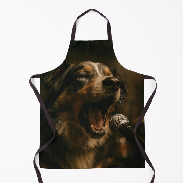 Item preview, Australian Shepherd Singing in Gritty Garage Band designed and sold by Flying Doggo.