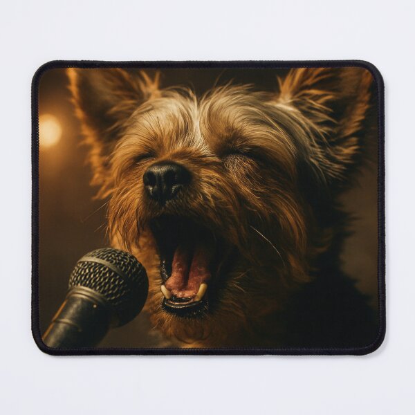 Item preview, Yorkshire Terrier Singing in Cinematic Garage Band designed and sold by Flying Doggo.