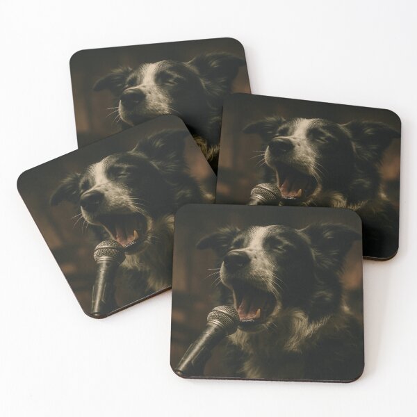 Item preview, Border Collie Singing with Soulful Garage Band Emotion designed and sold by Flying Doggo.