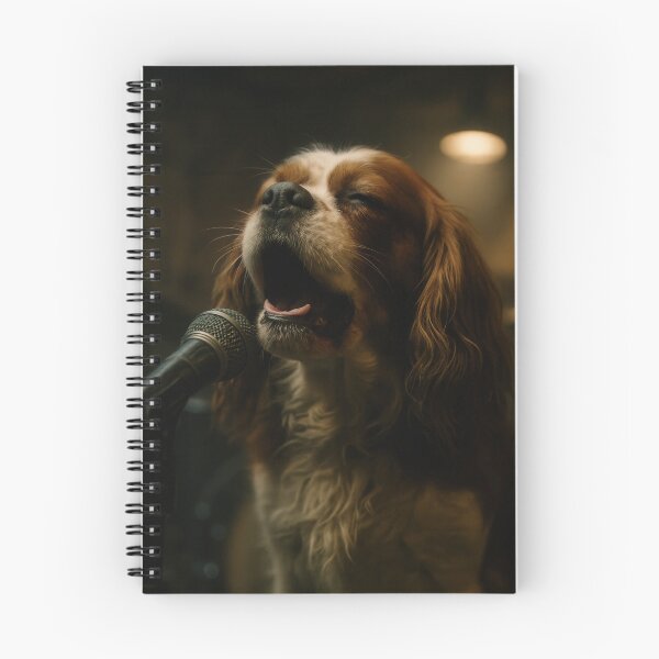 Item preview, Cavalier Spaniel Singing in Dramatic Garage Band Scene designed and sold by Flying Doggo.