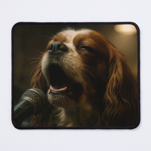 Item preview, Cavalier Spaniel Singing in Dramatic Garage Band Scene designed and sold by Flying Doggo.