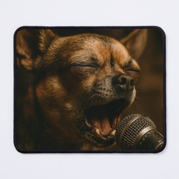 Item preview, Chihuahua Singing with Gritty Garage Band Energy designed and sold by Flying Doggo.