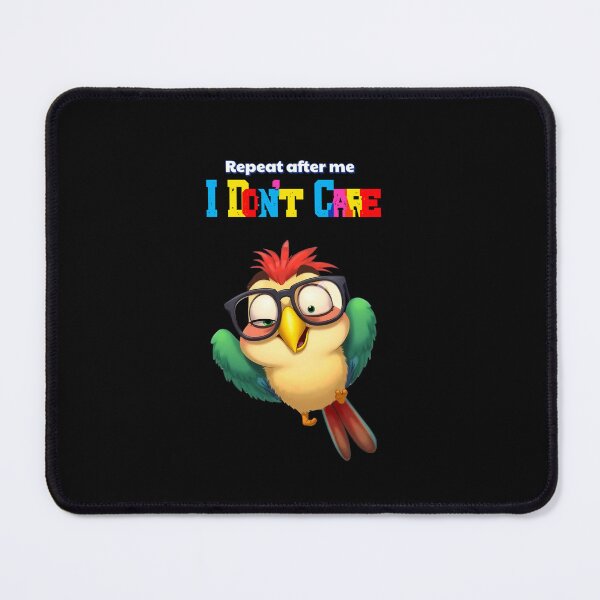 Item preview, Repeat After Me, I Don’t Care – Funny Parrot Quote designed and sold by Red White Blue Studio.