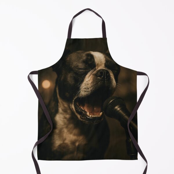 Item preview, Boston Terrier Singing in Dramatic Garage Band Scene designed and sold by Flying Doggo.