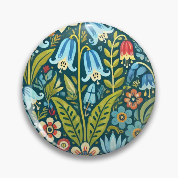 Item preview, Bluebell Serenade Scandinavian Folk Art by heidiannemorris © designed and sold by FOLK ART FUSION by heidiannemorris.
