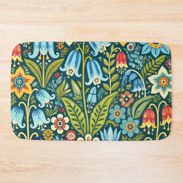 Item preview, Bluebell Serenade Scandinavian Folk Art by heidiannemorris © designed and sold by FOLK ART FUSION.