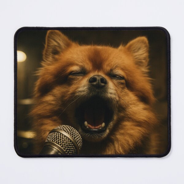 Item preview, Pomeranian Singing with Raw Garage Band Passion designed and sold by Flying Doggo.