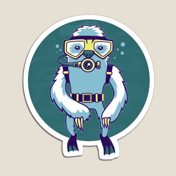 Scuba Sloth Magnet