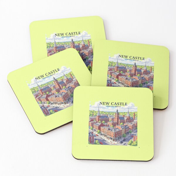 Item preview, New Castle USA 3D City Sketch,  designed and sold by PaintMeWorld.