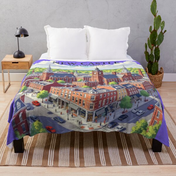 Item preview, New Castle USA 3D City Sketch, designed and sold by PaintMeWorld.