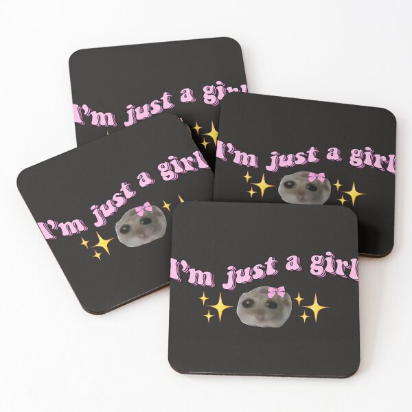 Item preview, Coquette Sad Hamster Meme Im Just A Girl Hamster designed and sold by AltovineStephen.