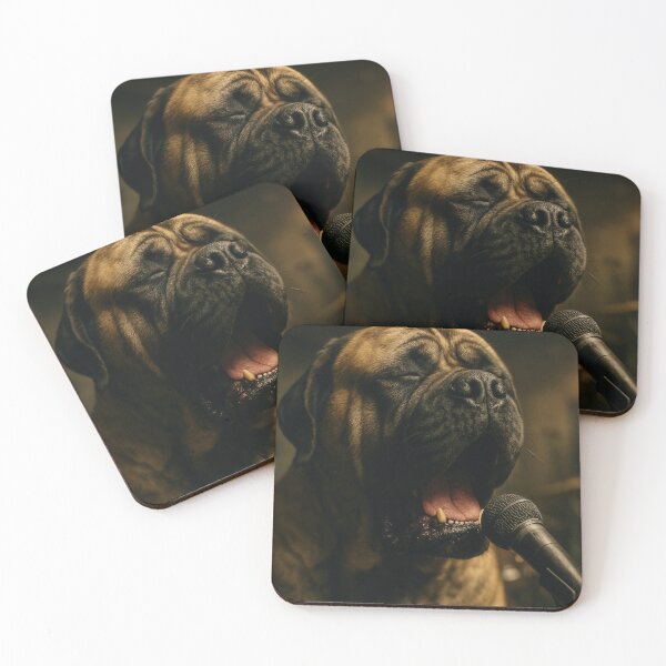 Item preview, Mastiff Singing in Dramatic Garage Band Scene designed and sold by Flying Doggo.