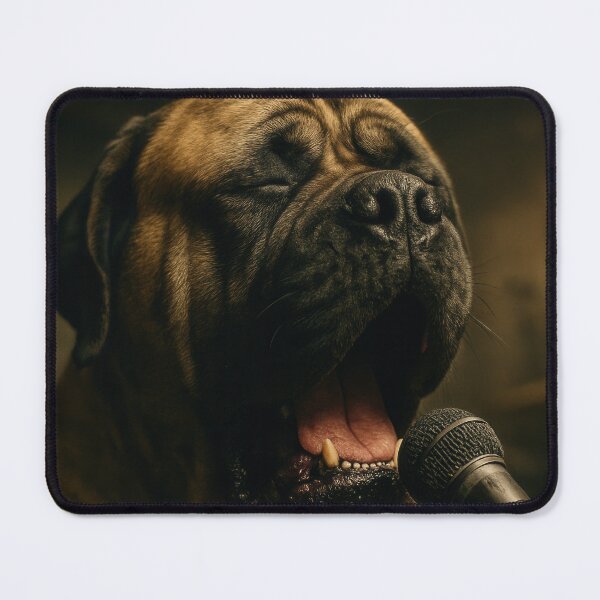 Item preview, Mastiff Singing in Dramatic Garage Band Scene designed and sold by Flying Doggo.
