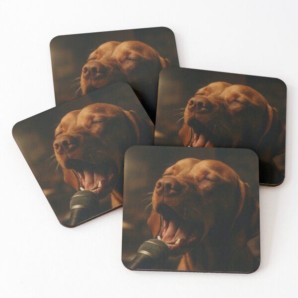 Item preview, Vizsla Singing Soulful Garage Band Ballad designed and sold by Flying Doggo.