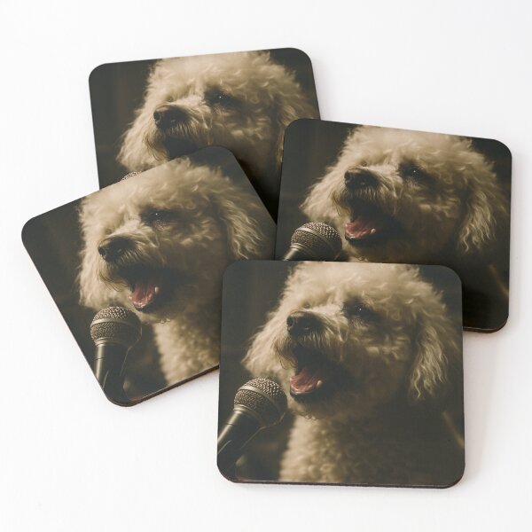 Item preview, Bichon Frise Singing with Raw Garage Band Energy designed and sold by Flying Doggo.