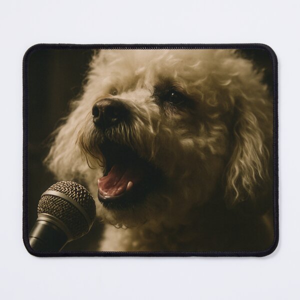 Item preview, Bichon Frise Singing with Raw Garage Band Energy designed and sold by Flying Doggo.