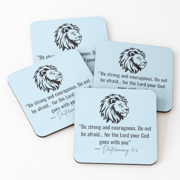 Item preview, Be Strong and Courageous – Deuteronomy 31:6 Bible Verse Quote designed and sold by Creative Faith Designz.