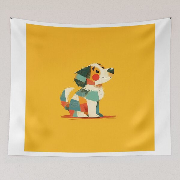 Item preview, Playful Dog Illustration – Minimal Papercut Cartoon Style designed and sold by Christian Weiss.