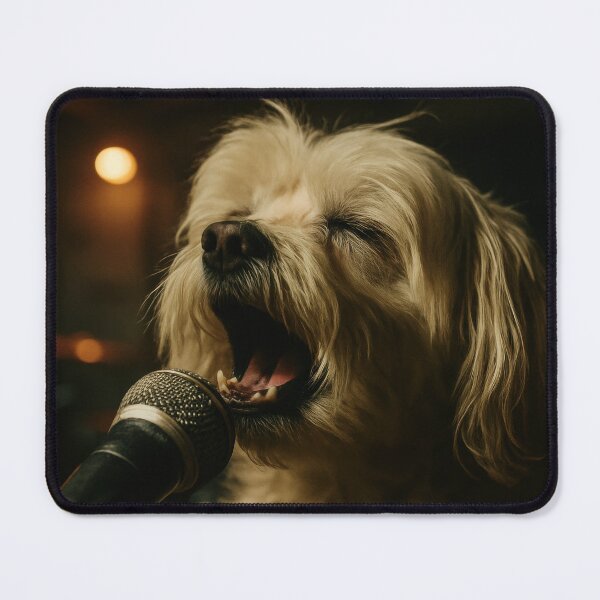Item preview, Maltese Singing Soulful Notes in Garage Band designed and sold by Flying Doggo.