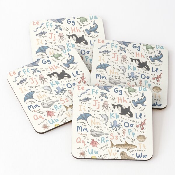 Item preview, Ocean Animals Alphabet designed and sold by Those Pencil Shavings.