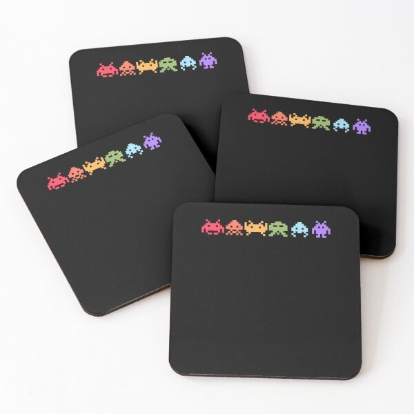 Item preview, Space Invaders Pixel Art Rainbow Aliens designed and sold by OtiliaSchulist.
