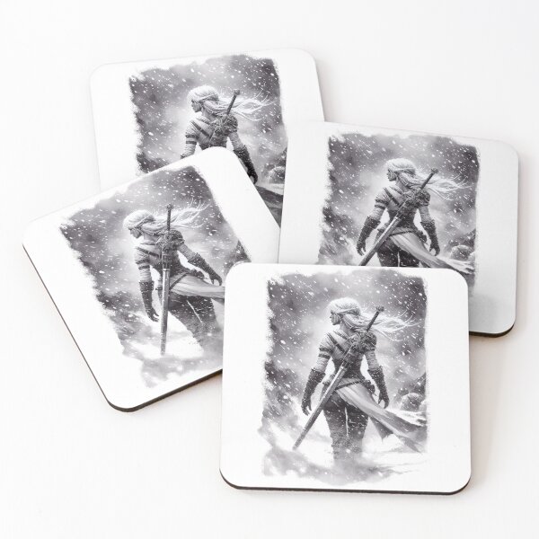 Item preview, Ciri in a blizzard of snow designed and sold by mrGrayMan.