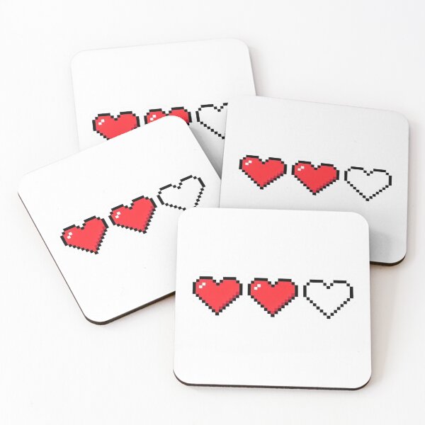 Item preview, Pixel Art 8-Bit Hearts Video Game Health Bar designed and sold by MiraDesignCo.