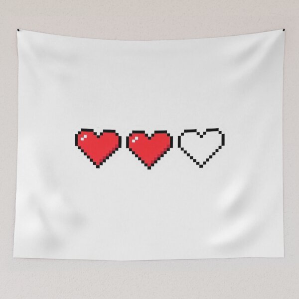 Item preview, Pixel Art 8-Bit Hearts Video Game Health Bar designed and sold by MiraDesignCo.