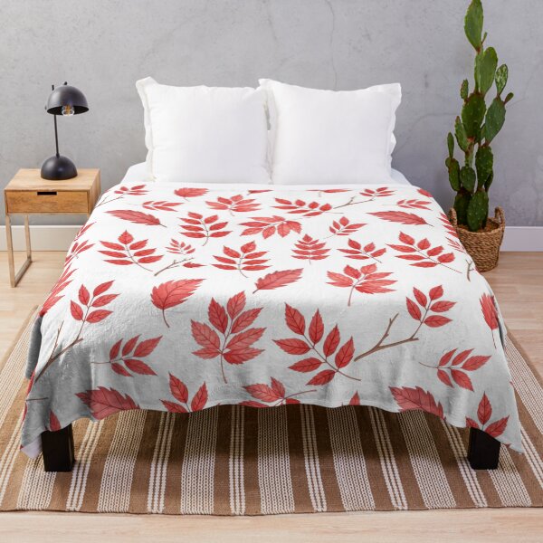 Item preview, Red Autumn Leaves Twigs Seamless Pattern designed and sold by Pani-Malyuvalka.